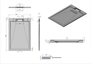 Душевой поддон Vincea VST-4SRL8010W 100x80 белый матовый купить в интернет-магазине Sanbest