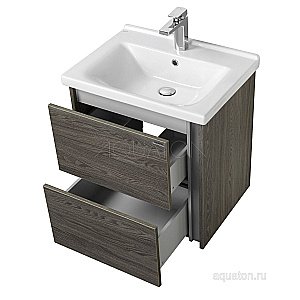 Тумба с раковиной Акватон Стоун 60 грецкий орех для ванной в интернет-магазине Sanbest
