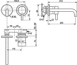 Смеситель для раковины Ideal Standard CERALINE A6938XG купить в интернет-магазине сантехники Sanbest