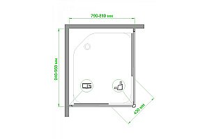 Душевой уголок Royal Bath RB8095HPD-C-BL 80х95 матовый купить в интернет-магазине Sanbest