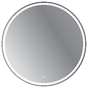Зеркало с LED подстветкой Cezares CADRO CZR-SPC-LED-TCH-WARM 90x90 черный в ванную от интернет-магазине сантехники Sanbest