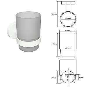 Стакан для зубных щеток Bemeta White 104110014 белый купить в интернет-магазине сантехники Sanbest