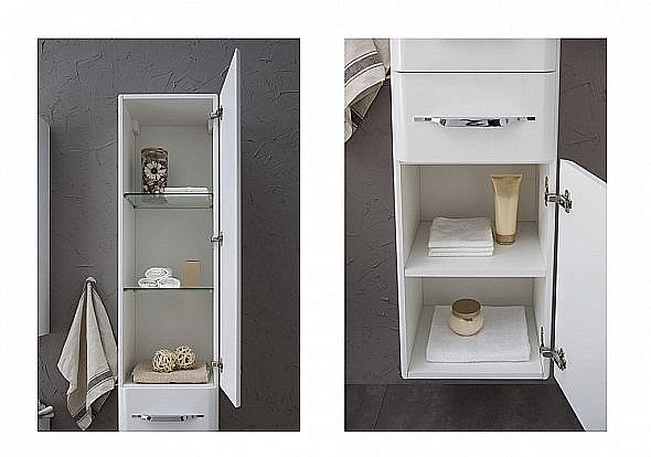 Шкаф-пенал для ванной Aquanet Виченца 36 для ванной в интернет-магазине сантехники Sanbest