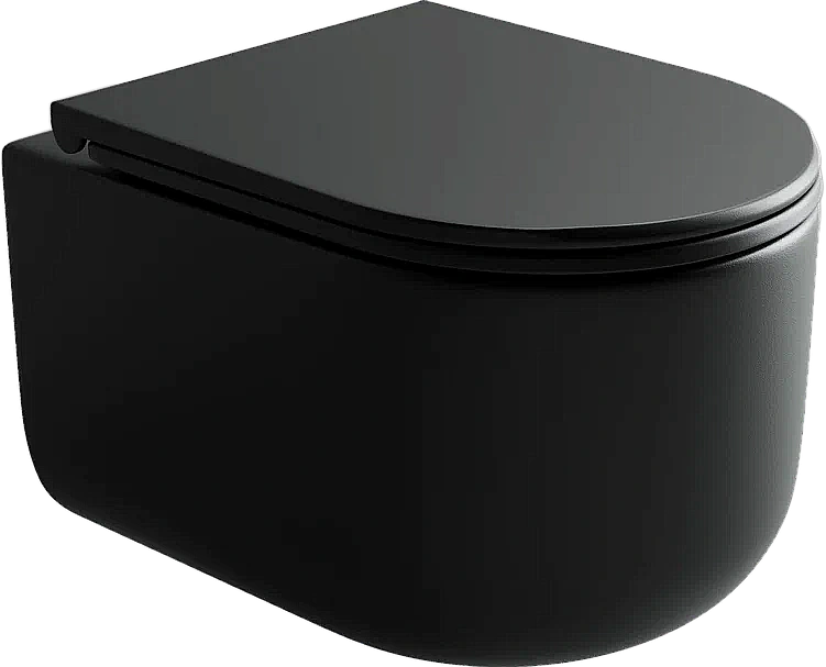 Унитаз подвесной Ceramica Nova Ulma CN4006MB безободковый, с крышкой микролифт, черный матовый купить в интернет-магазине Sanbest