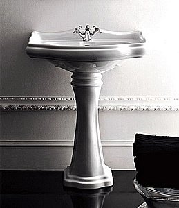 Раковина на пьедестале Migliore Bella 73 ML.BLL-25.073.BI/ML.BLL-25.107.BI белая купить в интернет-магазине Sanbest