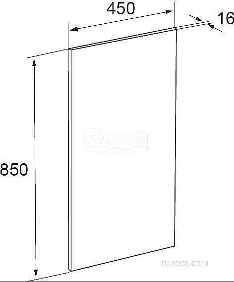 Зеркало Roca The Gap со светильником 45 ZRU9000090 в ванную от интернет-магазине сантехники Sanbest