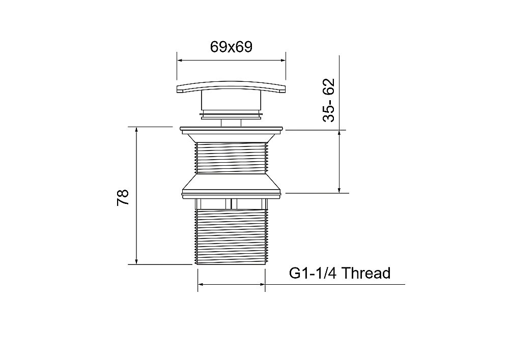 Донный клапан Aquatek AQ6004CR хром купить в интернет-магазине сантехники Sanbest