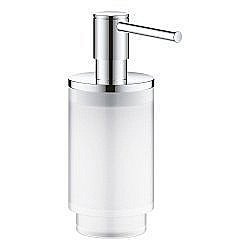 Дозатор жидкого мыла Grohe Selection, хром, прозрачный белый (41028000) купить в интернет-магазине сантехники Sanbest