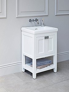 Тумба с раковиной без отверстий Burlington Riviera RIVF650W-R для ванной в интернет-магазине Sanbest