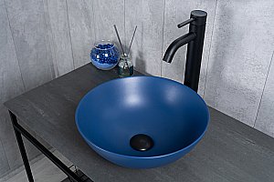 Раковина накладная Gid 9081bum синяя матовая купить в интернет-магазине Sanbest