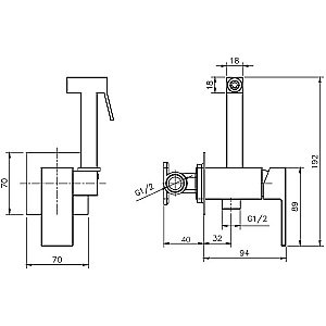Гигиенический душ Rush Thira TR3635-99 купить в интернет-магазине сантехники Sanbest