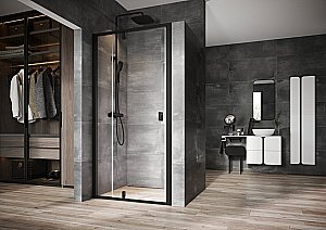 Душевая дверь Ravak NEXTY NDOP2 120 профиль черный/стекло прозрачное купить в интернет-магазине Sanbest