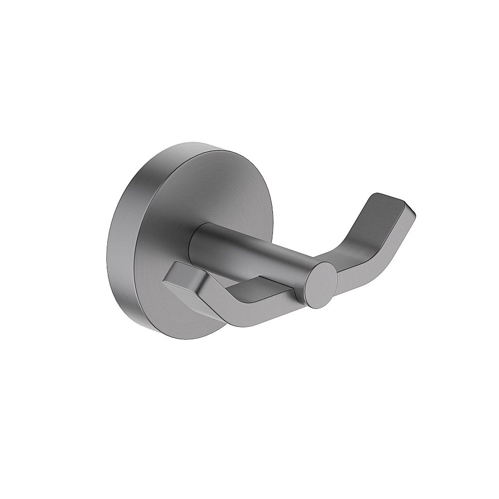 Крючок двойной Aquatek Бетта AQ4602BGM оружейная сталь купить в интернет-магазине сантехники Sanbest