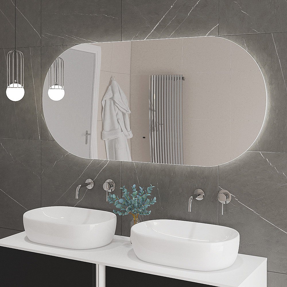 Зеркало с LED подстветкой Cezares VAGUE CZR-SPC-MOV 140x70 в ванную от интернет-магазине сантехники Sanbest