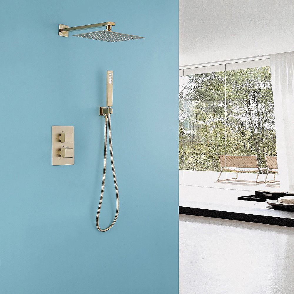 Душевая система Abber DAHEIM AF8251G золото матовое купить в интернет-магазине сантехники Sanbest