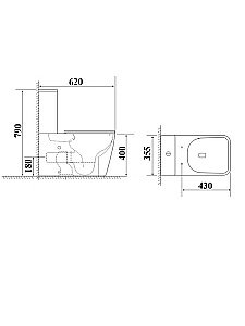 Унитаз напольный Ceruttispa ALVARO CT11089 безободковый с бачком, с крышкой микролифт, слив-торнадо, белый купить в интернет-магазине Sanbest