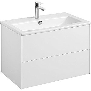 Тумба с раковиной Акватон Сохо 75 белая глянцевая для ванной в интернет-магазине Sanbest