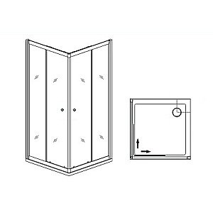 Душевой уголок RGW Dolphin TN-205-J 80x80 28912588-101 стекло матовое/профиль хром купить в интернет-магазине Sanbest