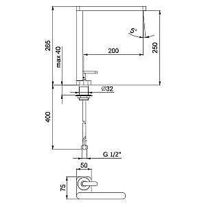 Смеситель для кухни Webert Kitchen Living LV920302015 купить в интернет-магазине сантехники Sanbest