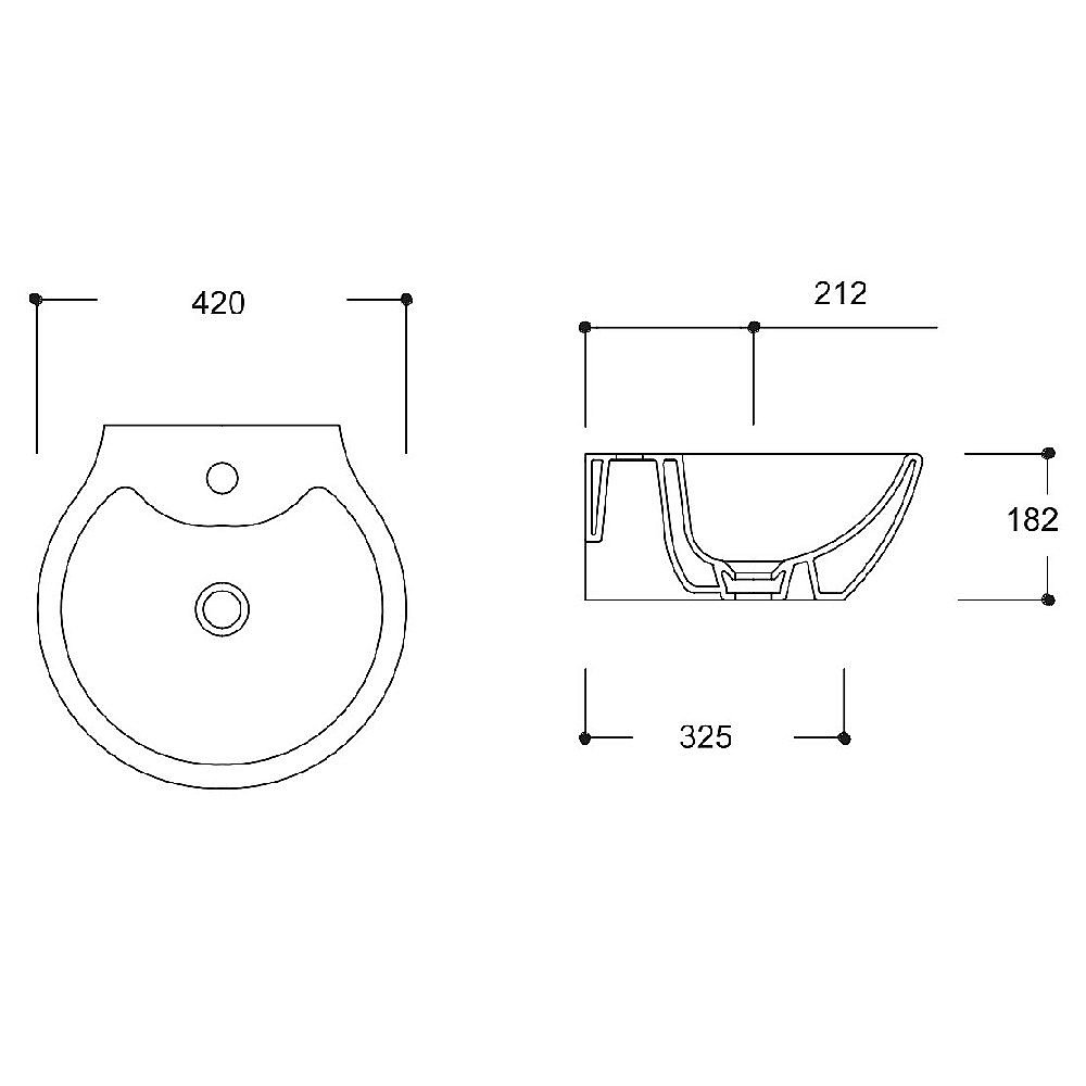 Раковина Gural Vit Top 42 TP03MUL01 белая купить в интернет-магазине Sanbest