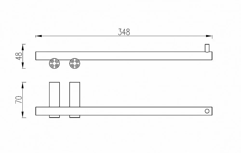 Полотенцедержатель Abber AA1854BST сталь брашированная купить в интернет-магазине сантехники Sanbest