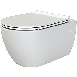 Унитаз Boheme Bianca 963 белый матовый, безободковый, с крышкой микролифт купить в интернет-магазине Sanbest