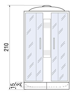 Душевая кабина River Nara Light 15 100x100 МТ купить в интернет-магазине Sanbest