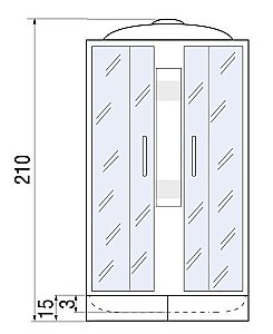 Душевая кабина River Nara Light 15 100x100 МТ купить в интернет-магазине Sanbest