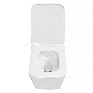 Унитаз подвесной Azario Indor AZ-9004WT белый, безободковый, с крышкой микролифт, слив торнадо купить в интернет-магазине Sanbest