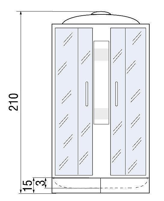 Душевая кабина River Nara Light 15 100x100 МТ купить в интернет-магазине Sanbest