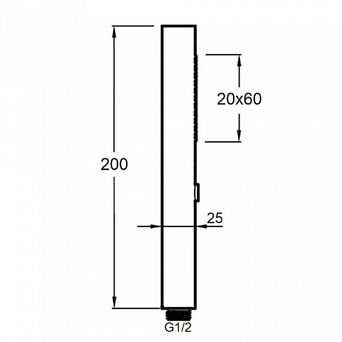 Душевая лейка Orange Stick LM08cr хром купить в интернет-магазине сантехники Sanbest