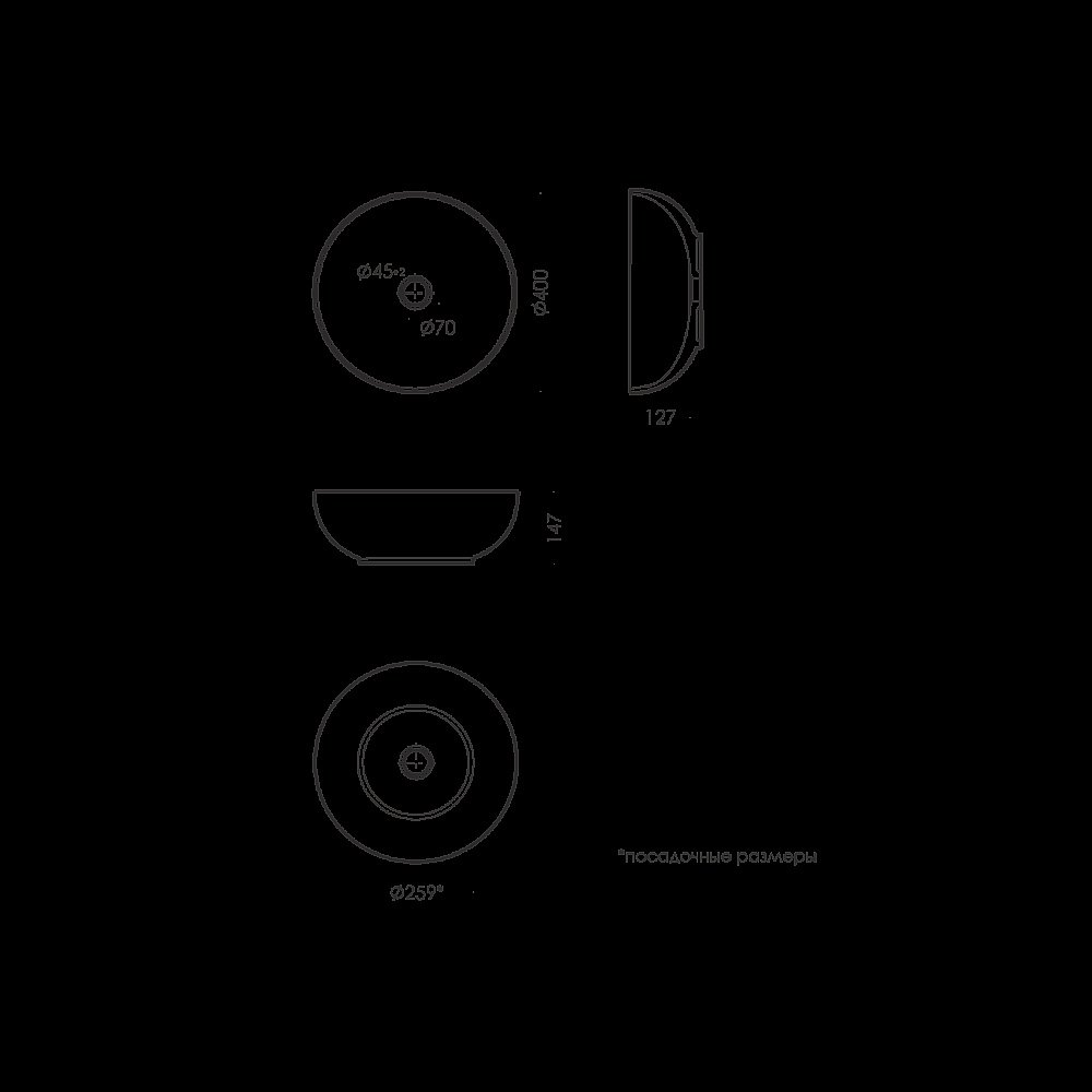 Раковина Sanita luxe Art Slim 40 ART40SLWB01S белая купить в интернет-магазине Sanbest