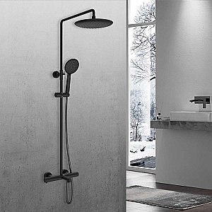 Душевая система Vincea Desire VSFS-1D1TMB черная матовая купить в интернет-магазине сантехники Sanbest