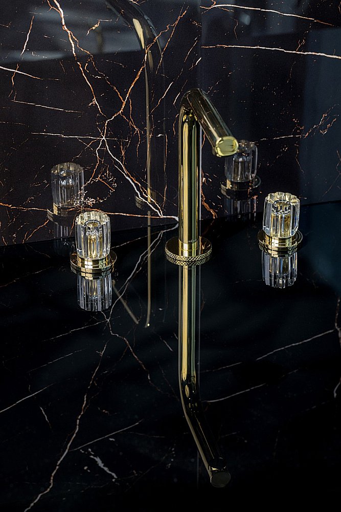 Смеситель для раковины Boheme ELEGANTE 152-G-EL золото купить в интернет-магазине сантехники Sanbest