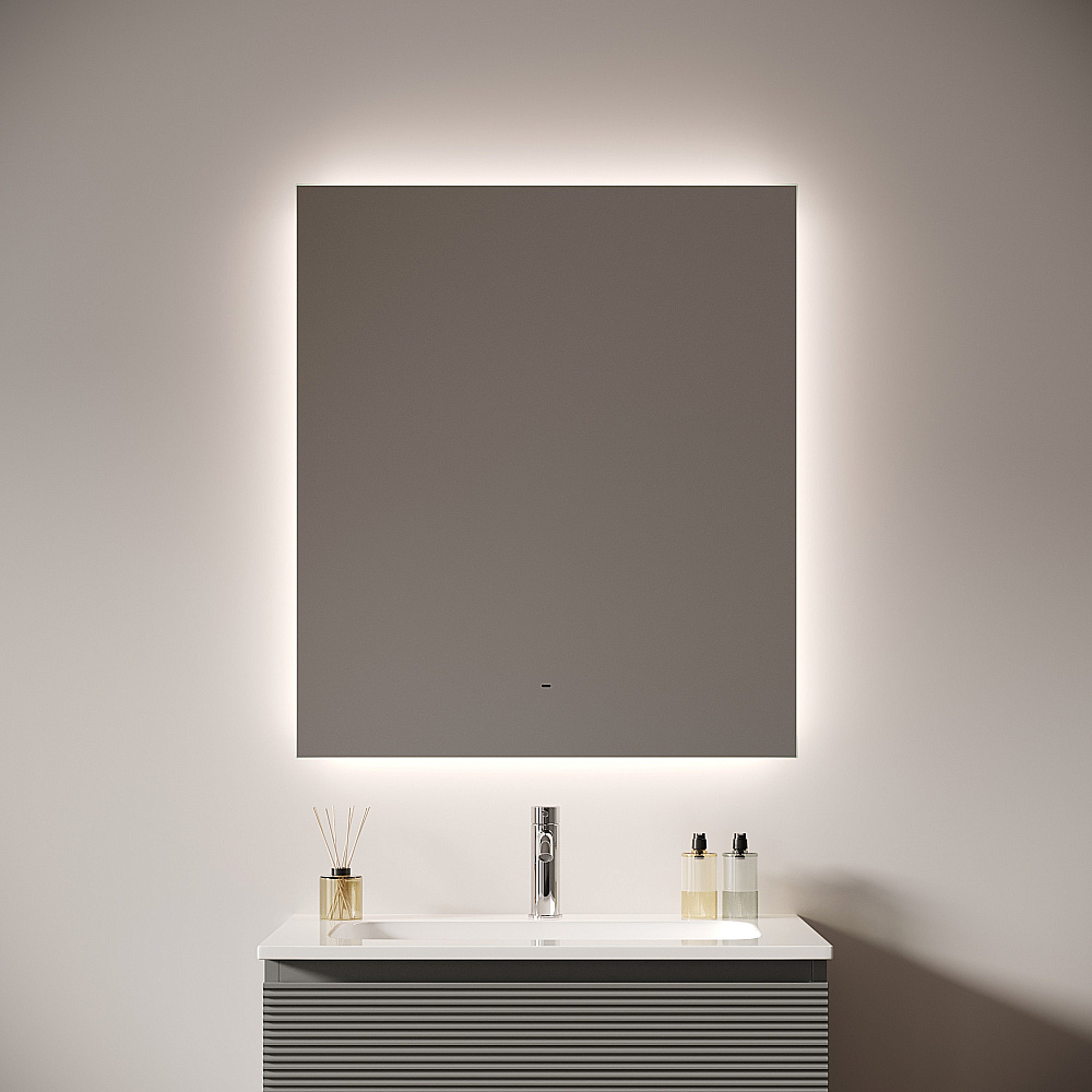 Зеркало с подсветкой Sancos Square 2.0 SQ2.800 80х70 в ванную от интернет-магазине сантехники Sanbest