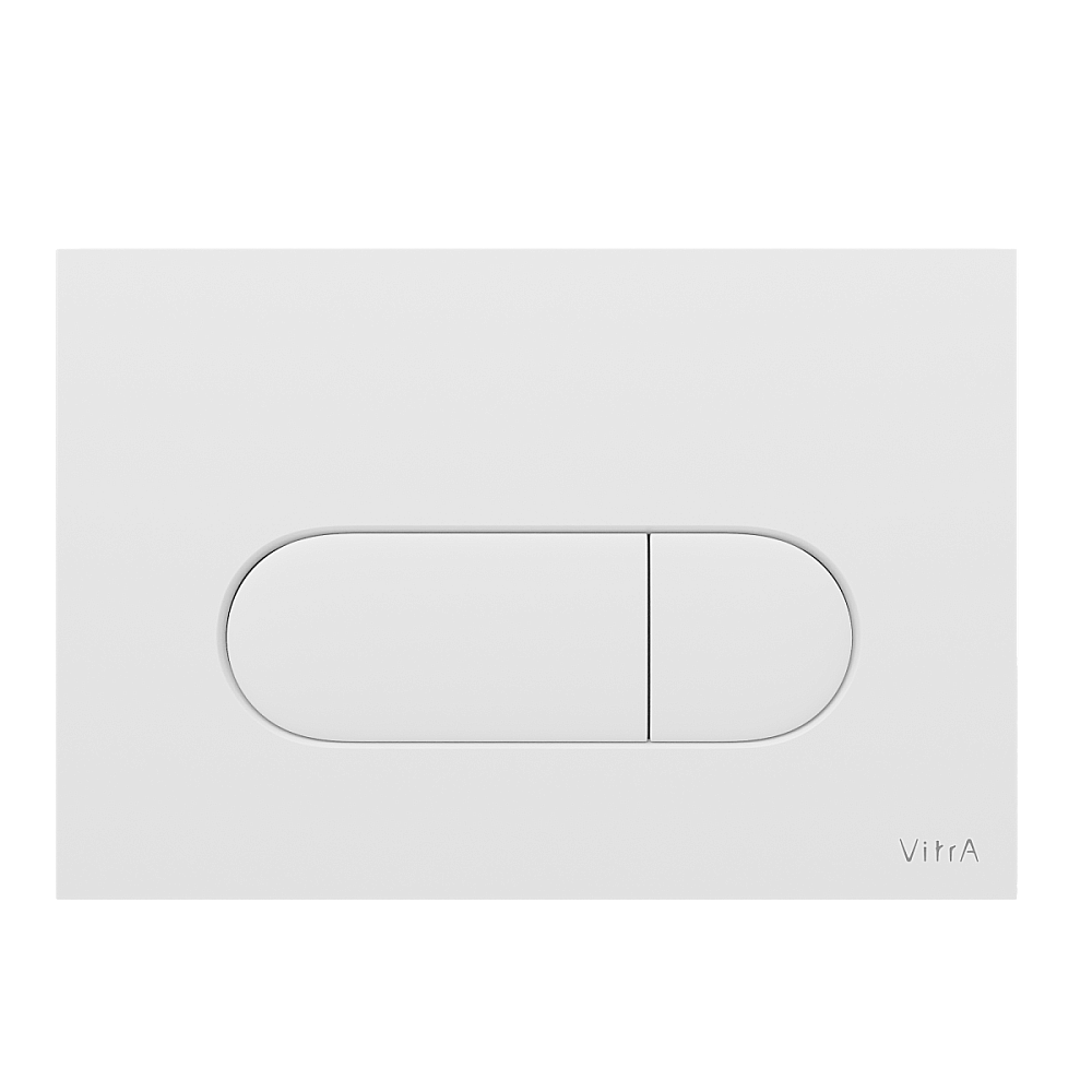 Унитаз подвесной VitrA S50 9003B003-7203 безободковый, с инсталляцией, с крышкой микролифт, белый/клавиша глянцевая белая купить в интернет-магазине Sanbest