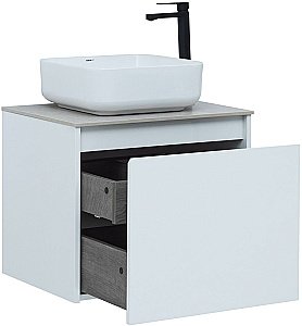 Тумба с раковиной Aquanet Nova Lite 242574 60 белый для ванной в интернет-магазине Sanbest
