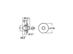 Кран смывной для писсуара Roca Instant 5A9077C00 купить в интернет-магазине сантехники Sanbest