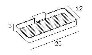 Корзинка-полочка Inda Lea A1851ANE черный купить в интернет-магазине сантехники Sanbest