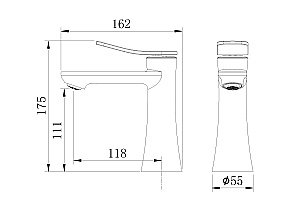 Смеситель для раковины Grossman Advans 510.K35.09.100 хром глянцевый купить в интернет-магазине сантехники Sanbest