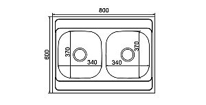 Мойка кухонная MIXLINE ML 528171 хром купить в интернет-магазине сантехники Sanbest