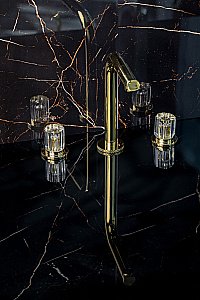 Смеситель для раковины Boheme ELEGANTE 152-G-EL золото купить в интернет-магазине сантехники Sanbest