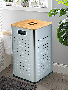 Корзина для белья WeltWasser Nansy 35 10000013378 сталь матовая купить в интернет-магазине сантехники Sanbest