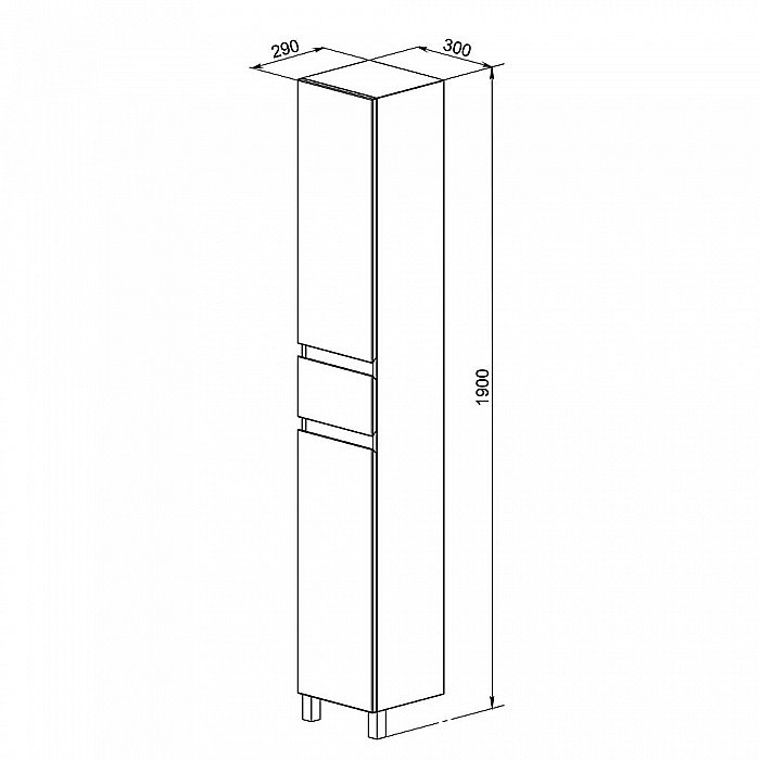 Пенал Orange Topline Lyon PLY30-02KR для ванной в интернет-магазине сантехники Sanbest
