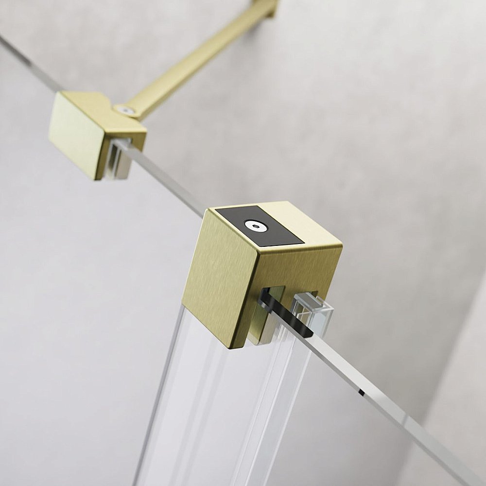 Шторка для ванны Radaway Furo SL Brushed Gold PND II 120 стекло прозрачное/профиль брашированное золото купить в интернет-магазине Sanbest