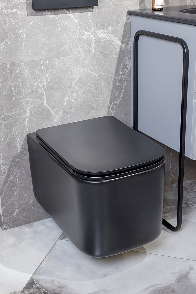 Унитаз Boheme Mane 970-SET-B черный матовый купить в интернет-магазине Sanbest