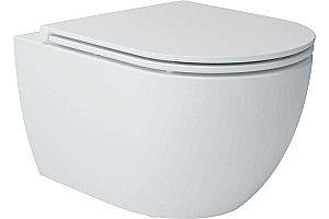 Унитаз подвесной Art&Max TORINO AM823-V/SC белый, с сиденьем микролифт, безободковый купить в интернет-магазине Sanbest