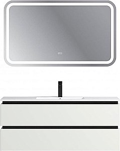 Тумба с раковиной Cezares Plane 120 белая для ванной в интернет-магазине Sanbest