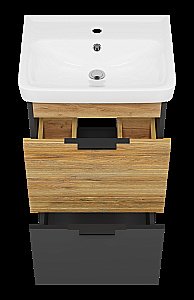 Тумба с раковиной Misty Форест - 50 Э-Фор-07050-0219-2Я светлое дерево/серый для ванной в интернет-магазине Sanbest