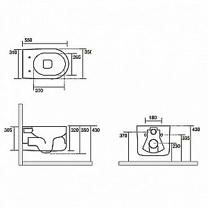 Унитаз подвесной Kerasan Nolita 5314 Светло Серый, безободковый купить в интернет-магазине Sanbest
